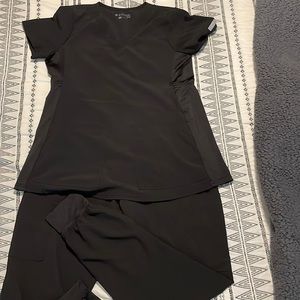 XS Med Couture Maternity Black scrub set